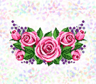 Флизелин водорастворимый «Розовые розы» Borovsky&sons К327