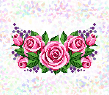 Флизелин водорастворимый «Розовые розы» Borovsky&sons К327, цена 224 руб. - интернет-магазин Мадам Брошкина