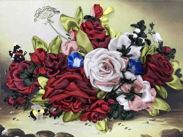Шмель на розах Многоцветница МЛ-3008(н), цена 1 132 руб. - интернет-магазин Мадам Брошкина