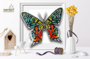 Бабочка Chrysiridia Madagascarensi Благовест БС-100 3-D, цена 423 руб. - интернет-магазин Мадам Брошкина