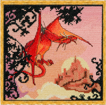 Красный дракон Nimue 121-B002 K, цена 4 770 руб. - интернет-магазин Мадам Брошкина