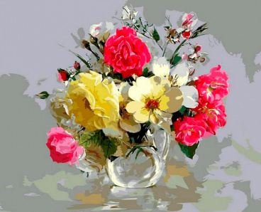 Бузин. Розы в кувшинчике Molly KH0278, цена 985 руб. - интернет-магазин Мадам Брошкина