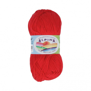 Пряжа Альпина Xenia цв.180 красный Alpina 7652332912, цена 2 577 руб. - интернет-магазин Мадам Брошкина