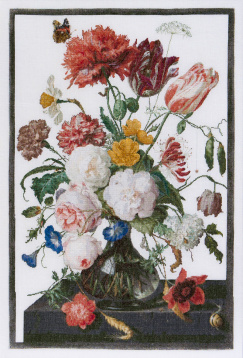 Цветы в стеклянной вазе Thea Gouverneur 785, цена 12 140 руб. - интернет-магазин Мадам Брошкина
