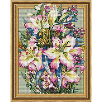 Розовые лилии Molly KM0995, цена 1 605 руб. - интернет-магазин Мадам Брошкина