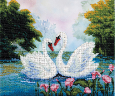 Лебеди на пруду Panna БН-5029, цена 1 886 руб. - интернет-магазин Мадам Брошкина
