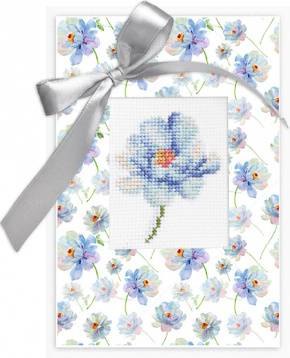 Открытка "Голубой цветок" Luca-s (S)P57, цена 327 руб. - интернет-магазин Мадам Брошкина