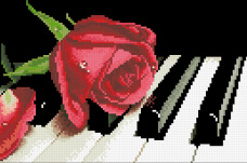 Роза на рояле Паутинка М245