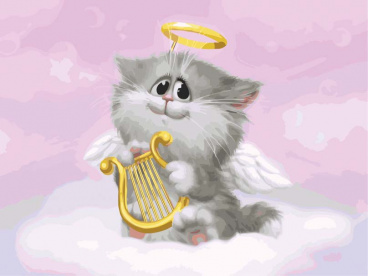 Котёнок-ангелочек Белоснежка 744-AS, цена 929 руб. - интернет-магазин Мадам Брошкина