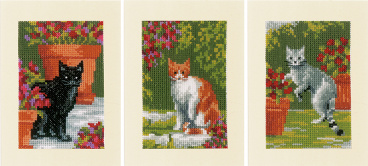 Кошки среди цветов Vervaco PN-0188672, цена 2 197 руб. - интернет-магазин Мадам Брошкина