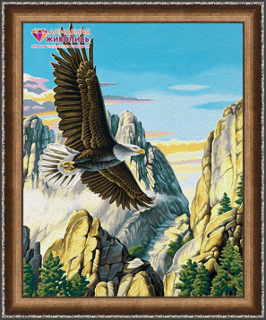Горный орел Алмазная живопись АЖ.1518, цена 2 178 руб. - интернет-магазин Мадам Брошкина