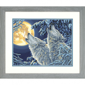 Волки в лунном свете Dimensions 73-91670, цена 1 371 руб. - интернет-магазин Мадам Брошкина
