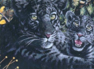 Черная пантера с детенышами Kustom Krafts 99397, цена 4 237 руб. - интернет-магазин Мадам Брошкина