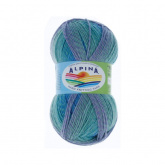 Пряжа Альпина Romantic цв.05 синий-зеленый-фиолетовый Alpina 9466651722