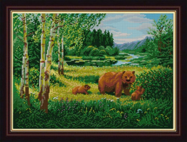 Пейзаж с медведями Конёк 1233, цена 405 руб. - интернет-магазин Мадам Брошкина