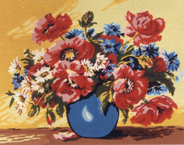 Маки в синей вазе Soulos D.503, цена 1 646 руб. - интернет-магазин Мадам Брошкина