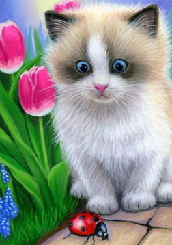 Маленький котенок Molly KH0314, цена 486 руб. - интернет-магазин Мадам Брошкина