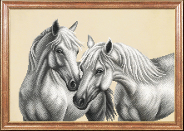 Белые лошади Магия канвы КС-063, цена 468 руб. - интернет-магазин Мадам Брошкина