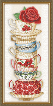 Чашки с розой Арт Соло VKA3082, цена 536 руб. - интернет-магазин Мадам Брошкина