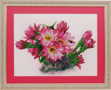 Цветущий кактус Ажур Б-0002, цена 1 631 руб. - интернет-магазин Мадам Брошкина