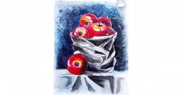 Натюрморт яблоками Цветной LG129, цена 1 871 руб. - интернет-магазин Мадам Брошкина