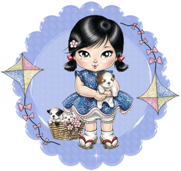 Девочка со щенками Molly KH1020, цена 486 руб. - интернет-магазин Мадам Брошкина