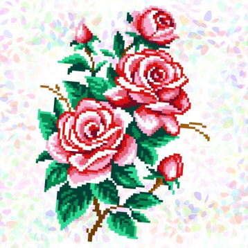 Ветка розы Borovsky-sons K338, цена 255 руб. - интернет-магазин Мадам Брошкина