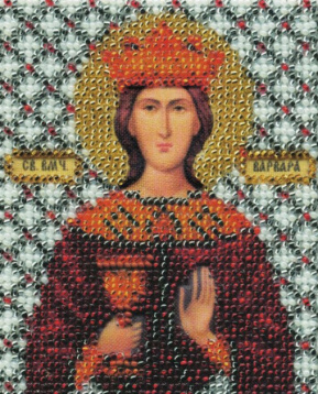 Икона святой мученицы Варвары Чаривна Мить Б-1089, цена 550 руб. - интернет-магазин Мадам Брошкина