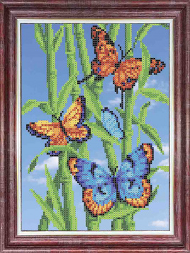 Бабочки на бамбуке Каролинка КББ-4007, цена 185 руб. - интернет-магазин Мадам Брошкина
