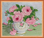 Розовые цветы Абрис Арт АН-014