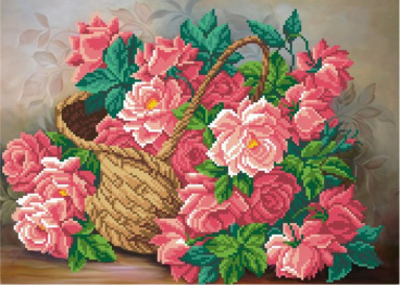Розовые розы М.П. Студия Г-086, цена 273 руб. - интернет-магазин Мадам Брошкина