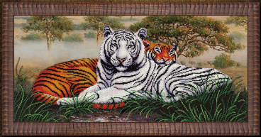 Саванна "Тигры" Магия Канвы Б-237, цена 2 062 руб. - интернет-магазин Мадам Брошкина