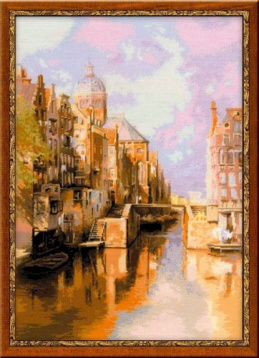«Амстердам. Канал Аудезейтс Форбургвал» по картине И. Клинкенберга» Риолис 1190, цена 2 150 руб. - интернет-магазин Мадам Брошкина