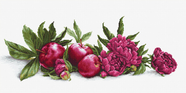 Пионы и красные яблоки Luca-s BA2357, цена 1 490 руб. - интернет-магазин Мадам Брошкина