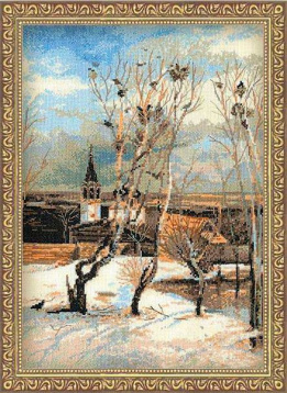 «Грачи прилетели» по мотивам картины А. Саврасова Риолис 912, цена 895 руб. - интернет-магазин Мадам Брошкина
