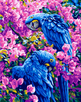 Голубые попугаи Grafitec 11.882, цена €13 - интернет-магазин Мадам Брошкина