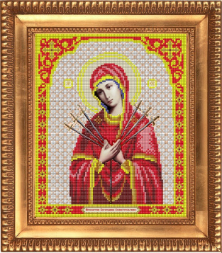 Пресвятая Богородица Семистрельная Благовест И-4004, цена 183 руб. - интернет-магазин Мадам Брошкина