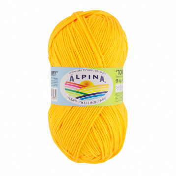 Пряжа Альпина Tommy цв.007 яр.желтый Alpina 57330792942, цена 1 292 руб. - интернет-магазин Мадам Брошкина