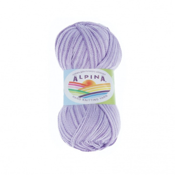 Пряжа Альпина Holly Melange цв.05 св.фиолетовый/фиолетовый Alpina 3745198372, цена 2 720 руб. - интернет-магазин Мадам Брошкина