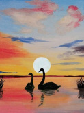 Лебеди на закате Molly KH0920