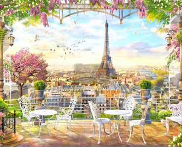 Парижская терраса Цветной LG039, цена 2 592 руб. - интернет-магазин Мадам Брошкина