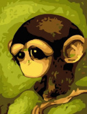Грустная обезьянка Цветной E114