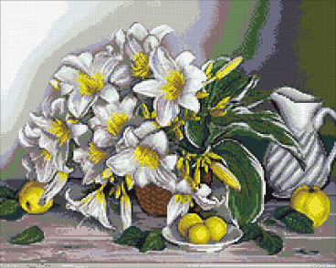 Натюрморт с лилиями Паутинка М264, цена 2 480 руб. - интернет-магазин Мадам Брошкина