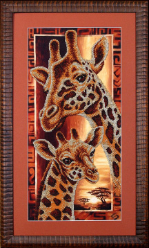 Африка "Жирафы" Магия Канвы Б-057, цена 3 271 руб. - интернет-магазин Мадам Брошкина