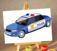 Полицейская машинка Цветной PA176