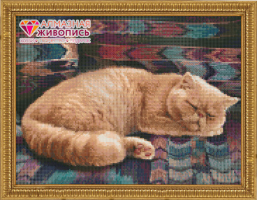 Персидский кот Алмазная живопись АЖ.1462, цена 1 529 руб. - интернет-магазин Мадам Брошкина
