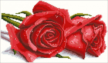 Алые розы Алмазная живопись АЖ.111, цена 1 345 руб. - интернет-магазин Мадам Брошкина