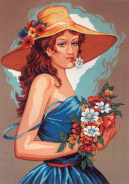 Девушка в голубом Soulos C.917, цена 2 350 руб. - интернет-магазин Мадам Брошкина