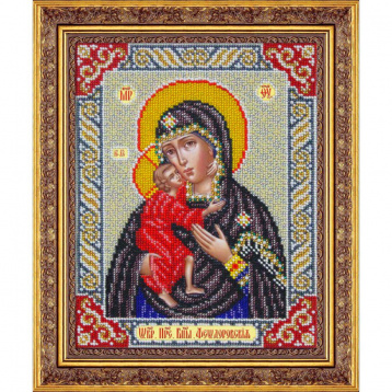 Пресвятая Богородица Феодоровская Паутинка Б1046, цена 1 725 руб. - интернет-магазин Мадам Брошкина