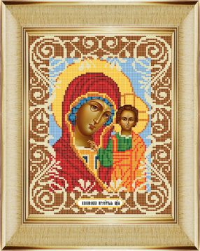 Богородица Казанская Божья коровка БК.0033, цена 187 руб. - интернет-магазин Мадам Брошкина